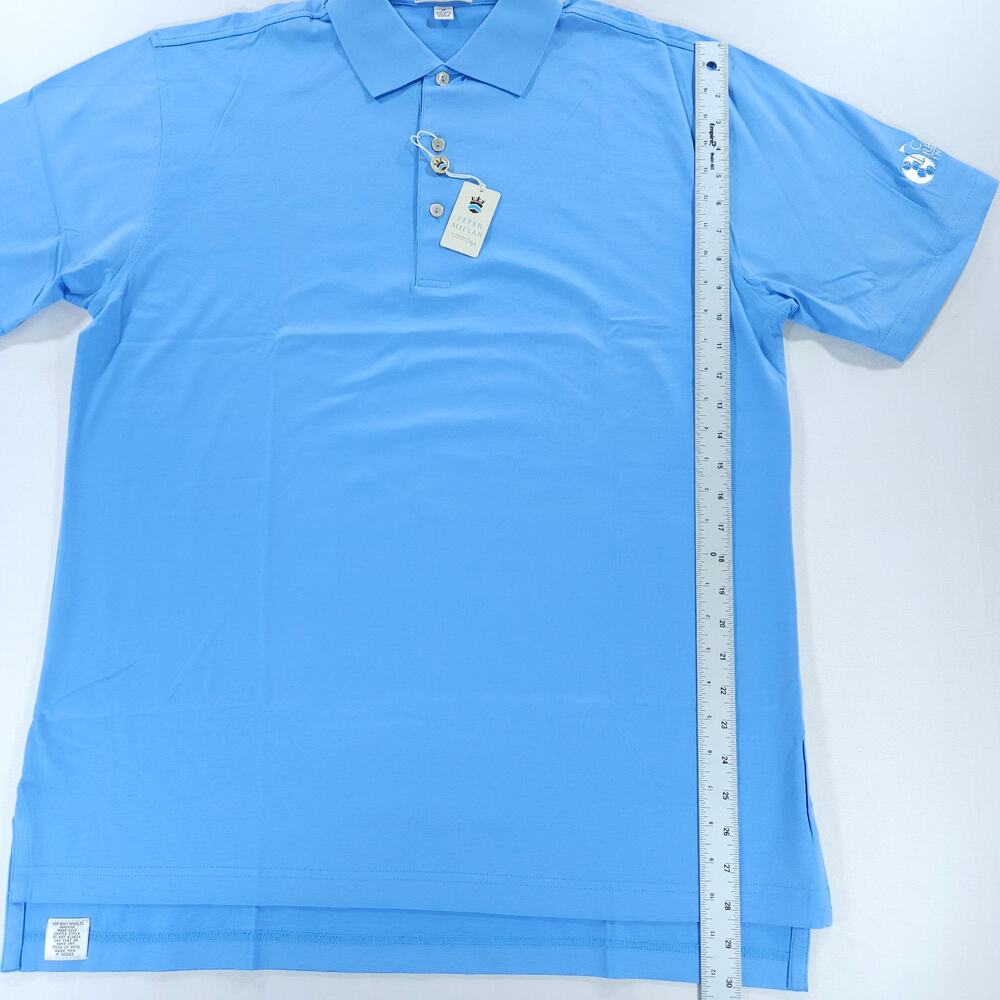 NWT Peter Millar M Golf Polo Alpine Blue Cancer Research Institute Embroidered - Picture 10 of 16